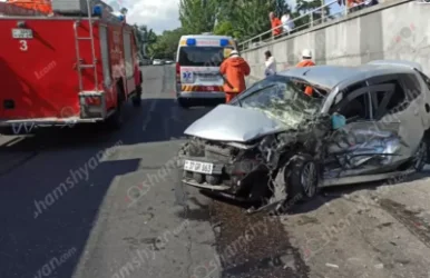 Խոշոր ավտովթար՝ Երևանի կենտրոնում. բախվել է 4 ավտոմեքենա. կան վիրավորներ