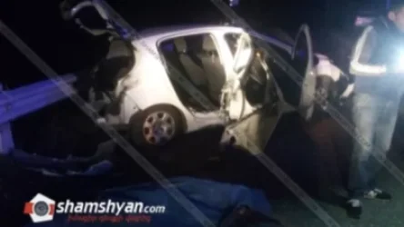 Ողբերգական ավտովթար Վայոց Ձորի մարզում. Մեքենան բախվել է բետոնե արգելապատնեշներին. 20-ամյա ուղևորը տեղում մահացել է. Shamshyan.com