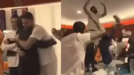 ՏԵՍԱՆՅՈՒԹ. Մակրոնը խաղից հետո մտել է ֆրանսիայի հավաքականի հանդերձարան և տոնել ֆուտբոլիստների հետ