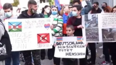 Քաղաքացիները ակցիա են անում ՀՀ-ում Գերմանիայի դեսպանատան դիմաց