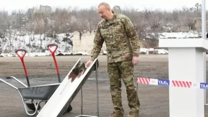 Ալիևը Լեռնային Ղարաբաղում դրել է Ֆիզուլի-Հադրութ ավտոճանապարհի հիմքը