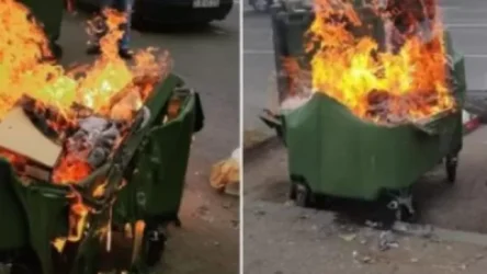 Երիտասարդը 23-ամյա մի աղջկա հետ այրել է Թումանյան և Նալբանդյան փողոցների խաչմերուկում տեղադրված աղբամանները