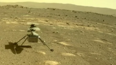 ՆԱՍԱ-ի մարսագնացին ամրացված ուղղաթիռն առաջին լուսանկարն է ուղարկել Մարսից