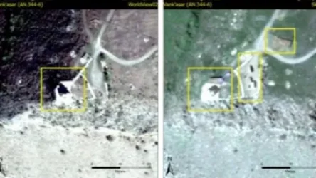 Ադրբեջանական ծանր տեխնիկան՝ 7-րդ դարի Վանքասար հայկական եկեղեցու մոտակայքում