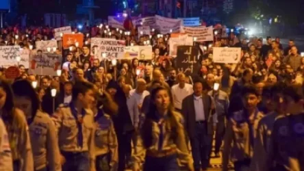 Ցեղասպանության տարելիցի կապակցությամբ Հալեպում տեղի է ունեցել ջահերթով երթ