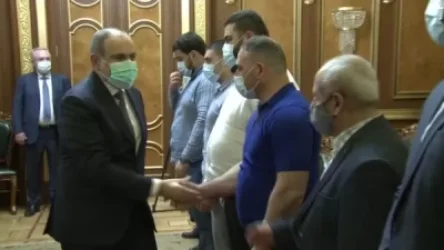 ՏԵՍԱՆՅՈՒԹ. Հանդիպում ծանրամարտի և ազատ ոճի ըմբշամարտի Հայաստանի հավաքականների անդամների հետ. Փաշինյան