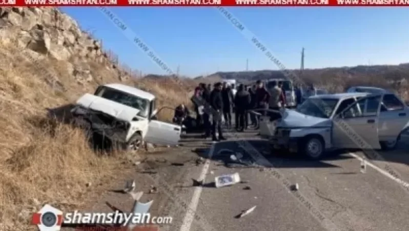 Ողբերգական ավտովթար Գեղարքունիքի մարզում. բախվել են ВАЗ 2107–ն ու Lada-ն. 1 հոգի տեղում մահացել է, կա 2 վիրավոր
