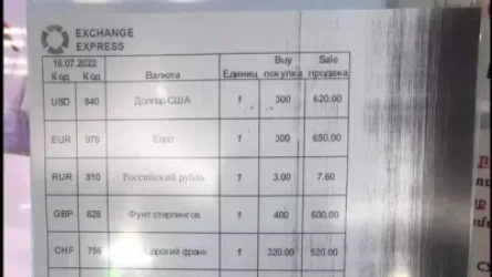 «Զվարթնոց» օդանավակայանում դոլարը գնվում է 300, վաճառվում՝ 620 դրամով