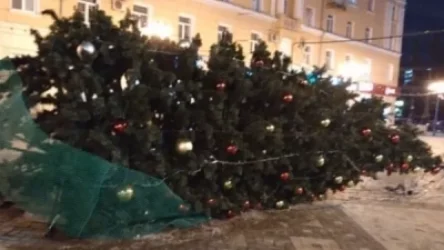 ՏԵՍԱՆՅՈՒԹ. Ռուսաստանում ձնաբուքը տապալում է տոնական եղևնիները