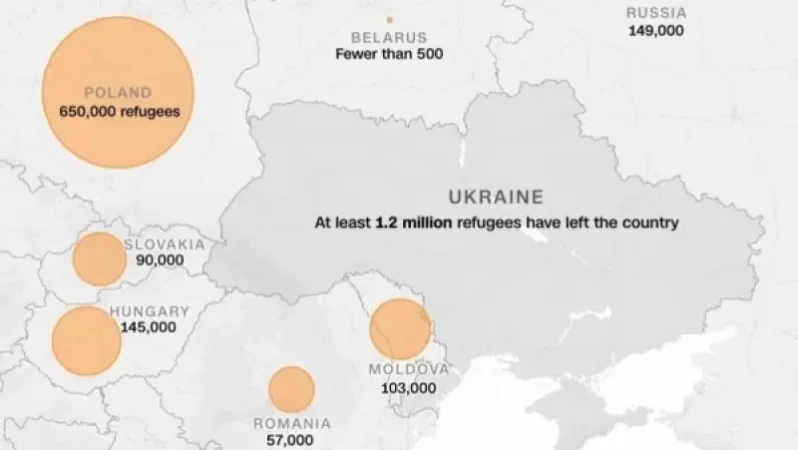 Որ երկրներ են Ուկրաինայից մեկնում փախստականները