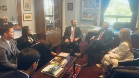 Արմեն Գրիգորյանն ու ԱՄՆ Ներկայացուցիչների պալատի հայկական հանձնախմբի ղեկավարը հանդիպել են