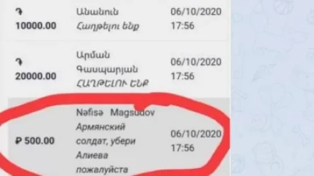 Ադրբեջանցիներն էլ են դրամային փոխանցում կատարում Համահայկական հիմնադրամի հաշվին
