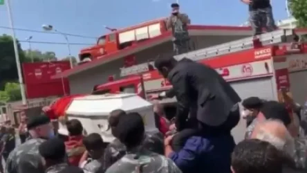 ՏԵՍԱՆՅՈՒԹ Բեյրութում երկրորդ պայթյունի հետևանքով զոհված հրշեջների հուղարկավորությունից