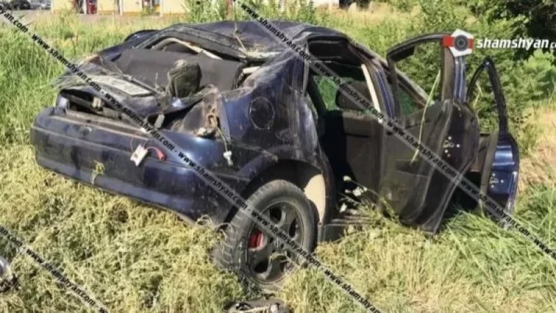 Խոշոր ավտովթար Արմավիրի մարզում. 19-ամյա վարորդը Opel-ով մի քանի պտույտ գլորվելով, հայտնվել է ջրատարում