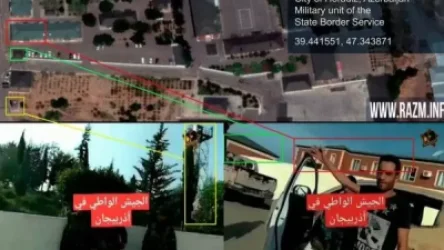 Տեսանյութը նկարահանվել է Ադրբեջանի ՊՍԾ Հորադիզ քաղաքի սահմանապահ ջոկատի զորամասի դիմաց. Razm.info