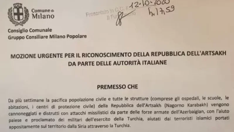 Milan, Italy Accepts Independence of Artsakh