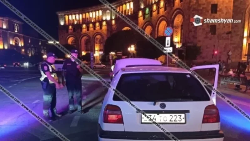 Հանրապետության հրապարակում ավտոմեքենա է հրդեհվել