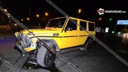 Վթար՝ «գոլդ» համարանիշներով ոսկեգույն Mercedes G500-ի մասնակցությամբ