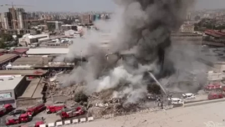 ՏԵՍԱՆՅՈՒԹ. «Սուրմալու» առևտրի կենտրոնի պայթյունը՝ վերևից