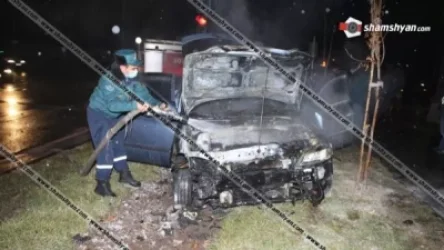 Երևանում բախվել են Mercedes-ն ու Opel-ը. հրդեհ Է բռնկվել