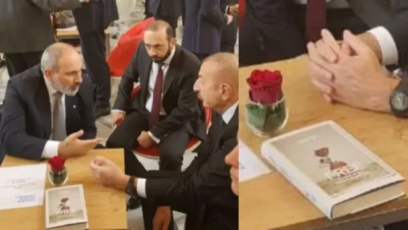 PHOTOS. What Book Was on the Table of Pashinyan and Aliyev