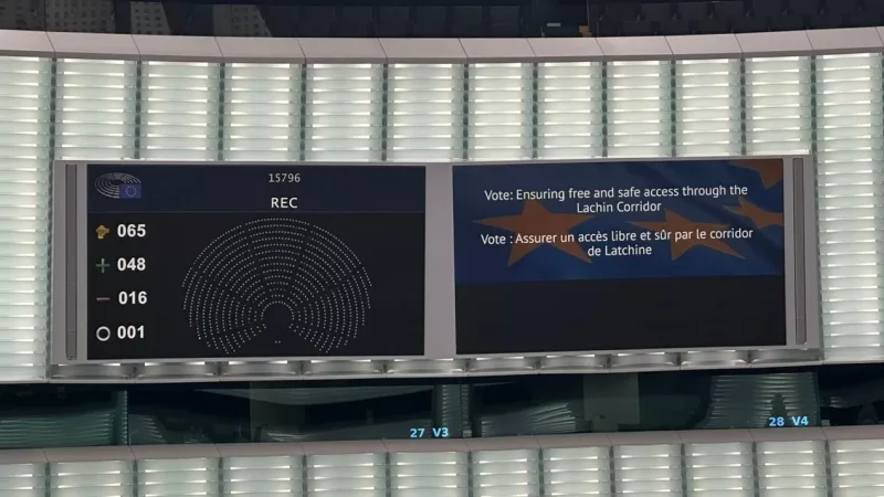 ԵԽԽՎ-ն ընդունեց «Լաչինի միջանցքով ազատ, անվտանգ մուտքի ապահովումը» բանաձևը․ Ռուբեն Ռուբինյան