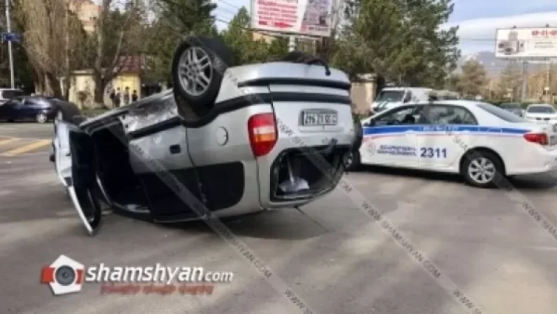 Աբովյան քաղաքում բախվել են Opel Astra-ն ու Opel Zafira-ն. վերջինս գլխիվայր շրջվել է. կա վիրավոր