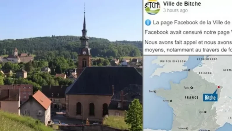 ֆրանսիական Բիչ քաղաքի պաշտոնական էջը Facebook-ն արգելափակել է՝ վիրավորական բառի հետ նմանության պատճառով