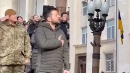 ՏԵՍԱՆՅՈՒԹ. Խերսոնում բարձրացվել է Ուկրաինայի դրոշը