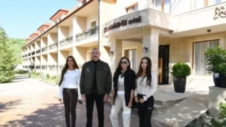 ԼՈՒՍԱՆԿԱՐՆԵՐ. Շուշիում բացվել է ադրբեջանական հյուրանոց, իսկ բացմանը մասնակցել է Ալիևների ընտանիքը