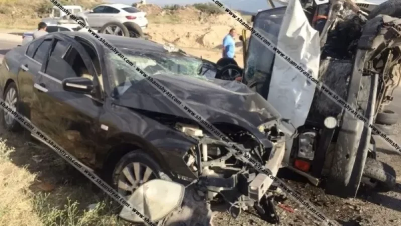 Արագածոտնում բախվել են Kia-ով բարձված ավտոքարշակն ու Nissan-ը. 8 վիրավորներից 5-ը երեխաներ են