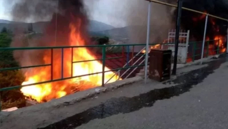 Photos: Major Fire in Stepanakert, Homes Destroyed
