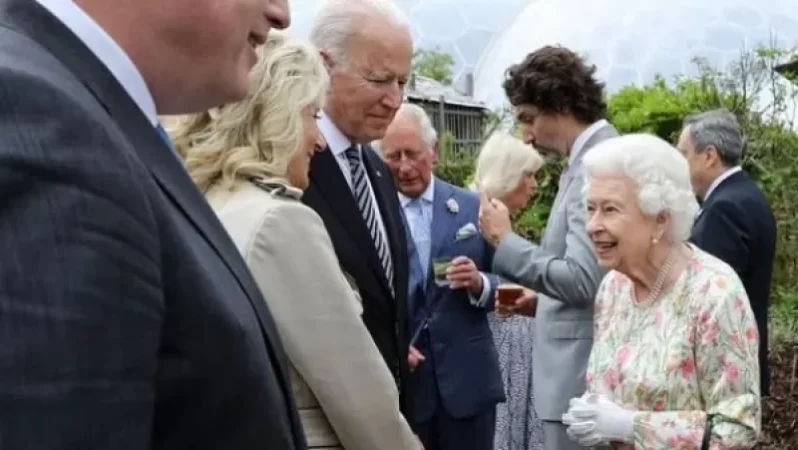 PHOTOS: Biden Broke Royal Protocol Arriving Later Than Queen Elizabeth II