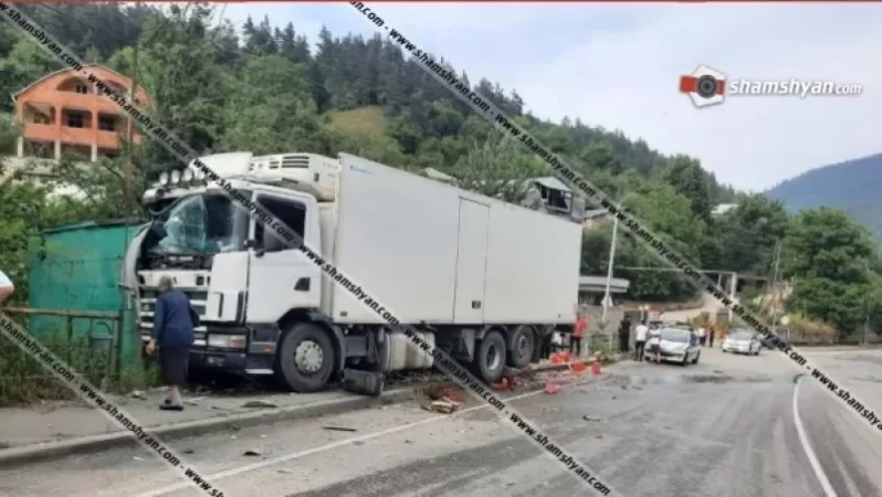 Արտակարգ դեպք Տավուշի մարզում. 59–ամյա վարորդը Scania-ով մխրճվել է կրպակի մեջ