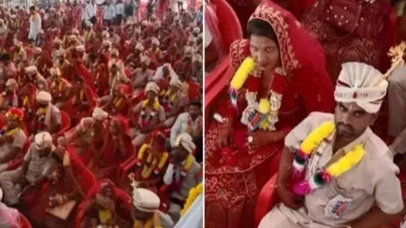 Record Wedding in India: 2143 Brides and Grooms Tie the Knot Simultaneously