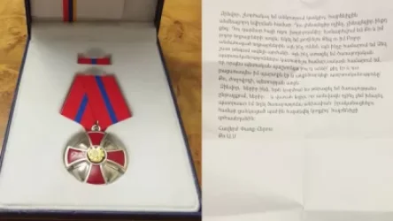 Պաշտոնյան իր շքանշանը թողել է Եռաբլուրում՝ Ալբերտ Հովհաննիսյանի շիրմաքարին