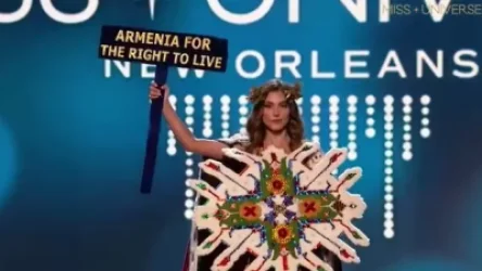 ՏԵՍԱՆՅՈՒԹ․ Հայաստանն ունի կյանքի իրավունք․ «Միսս տիեզերք 2022» մրցույթի ժամանակ հայուհին բեմ է բարձրացել ցուցանակով