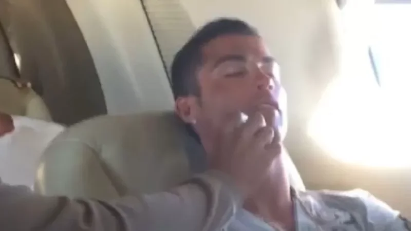 Photo: Prank on Ronaldo, Food Placed in His Mouth While Asleep