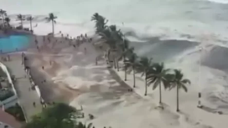 Թուրքիայում հանգստացողները նկարահանել են երկրաշարժի հետևանքով առաջացած հզոր ալիքը. նրանք փախչում են