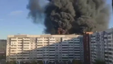 ՏԵՍԱՆՅՈՒԹ․ Տյումենում  հրդեհ է  բռնկվել  բազմահարկ բնակելի շենքերից մեկի տանիքում