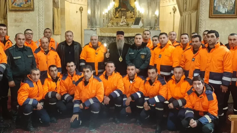 Photos: Armenian Rescuers Visit the Mother Church of St. Karasni from the Children in Aleppo