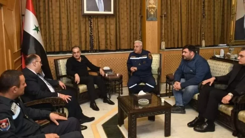 Photos: Aleppo Governor Presents Certificate of Appreciation to Armenian Rescuers