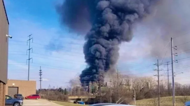 Fire Breaks Out at Steel Plant in Ohio, USA