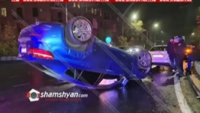 Կասկադյորական ավտովթար Երևանում. 37-ամյա վարորդը BMW X6-ով «ձկան խանութի» խաչմերուկում գլխիվայր շրջվել. Shamshyan. com