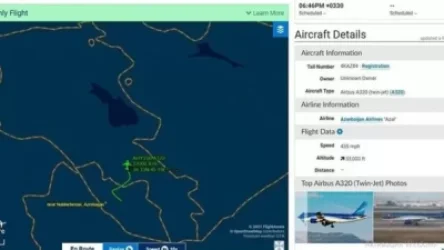 Նոյեմբերի 14-ից մինչ այս պահը «AZAL»-ը 18 անգամ օգտագործել է Հայաստանի երկինքը. Հետք