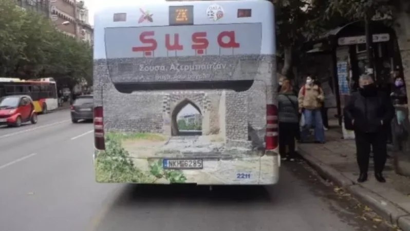 PHOTOS. Public Transport in Thessaloniki Advertises the City of Shusha