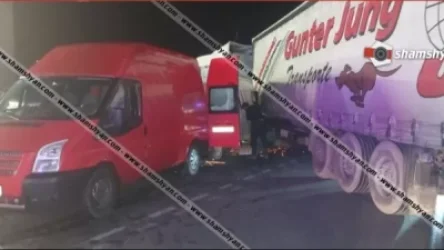 «Գնթունիկ»-ի հարևանությամբ բախվել են MAN-ն ու Ford Transit-ը. կա վիրավոր