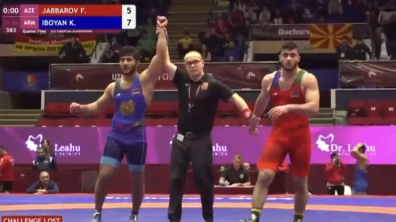 Կնյազ Իբոյանը հաղթել է ադրբեջանցի մրցակցին և դուրս եկել կիսաեզրափակիչ․ ըմբշամարտի Մ23 ԵԱ