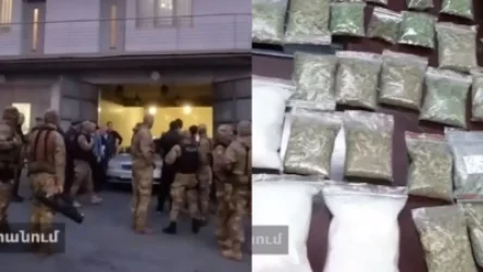 ՏԵՍԱՆՅՈՒԹ. Կիլոգրամներով թմրանյութ, ոսկեղեն, զենքեր և խոշոր գումար. ինչպես է Երևանում բացահայտվել դեպքը