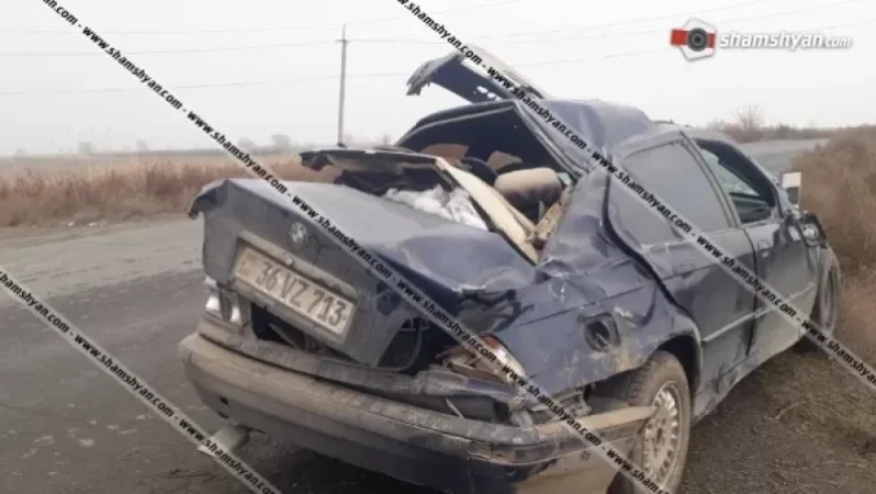 Խոշոր ավտովթար Արմավիրի մարզում. անչափահաս տղան BMW-ով մի քանի պտույտ շրջվել է